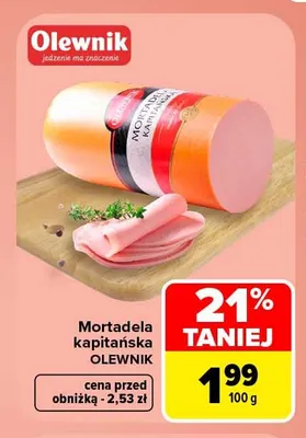 Mortadela kapitańska Olewnik promocja w Carrefour Market