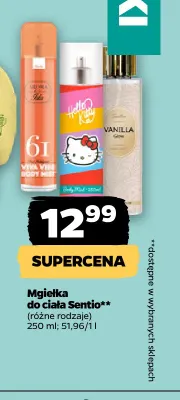 Mgiełka do ciała Sentio promocja w Netto