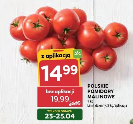 Pomidory malinowe polskie promocja w Stokrotka