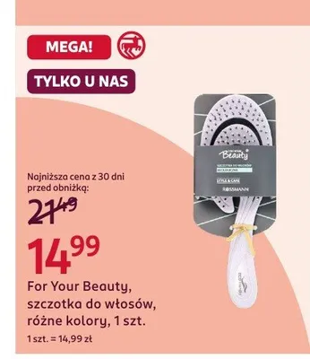 Szczotka do włosów różne kolory promocja w Rossmann