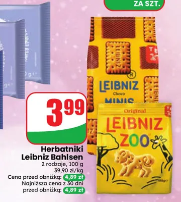 Herbatniki Leibniz Choco Minis promocja w Dino