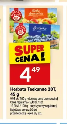 Herbata owocowa Teekanne Słodka Brzoskwinia promocja w Twój Market