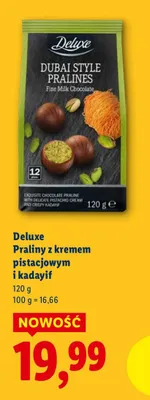 Praliny z kremem pistacjowym i kadayif promocja w Lidl