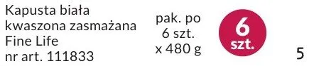 Kapusta biała kwaszona zasmażana Fine Life promocja w Makro