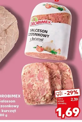Salceson czosnkowy z kurcząt Drobimex promocja w Kaufland