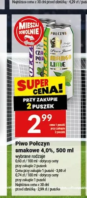 Piwo Połczyn Mango Lime 4,0% 500 ml promocja w Twój Market