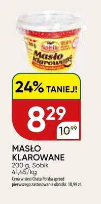 Masło klarowane Sobik promocja w Chata Polska