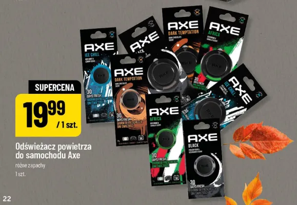 Odświeżacz powietrza do samochodu Axe promocja w POLOmarket
