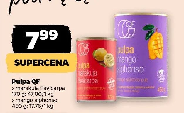 Pulpa mango alphonso QF promocja w Netto