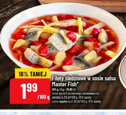 Filety śledziowe w sosie salsa Master Fish promocja w POLOmarket