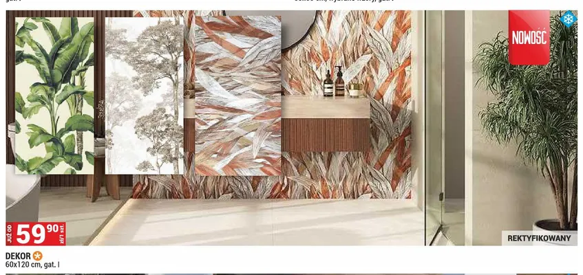Dekor 60x120 cm promocja w Merkury Market