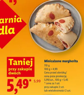 Minicalzone margherita promocja w Lidl