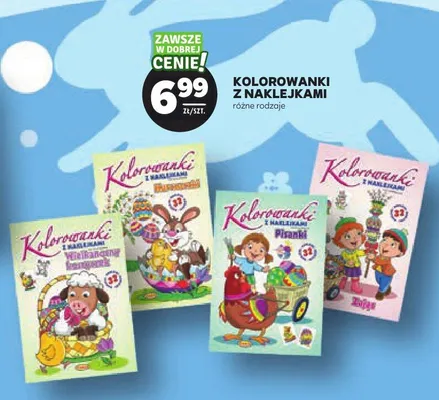 Kolorowanki z naklejkami promocja w Stokrotka