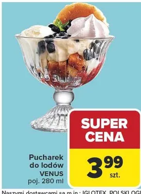 Pucharek do lodów Venus promocja w Carrefour
