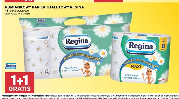Papier toaletowy rumiankowy Regina promocja w Stokrotka