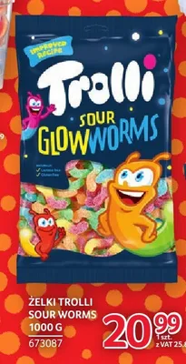Żelki Trolli Sour Glowworms promocja w Selgros