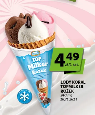 Lody Topmilker Rożek promocja w Groszek