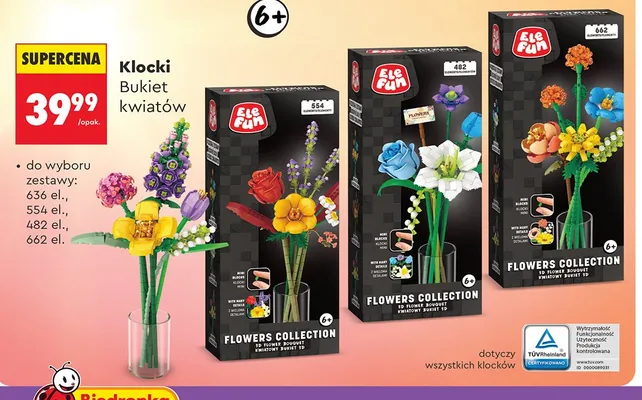 Klocki bukiet kwiatów promocja w Biedronka
