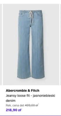 Jeansy loose fit Abercrombie & Fitch jasnoniebieski denim promocja w Lounge by Zalando