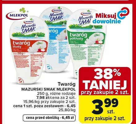 Twaróg Mazurski Smak promocja w Carrefour