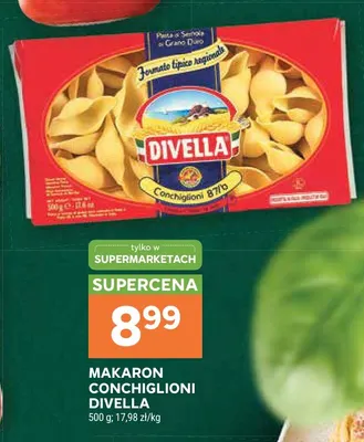 Makaron Conchiglioni Divella promocja w Stokrotka
