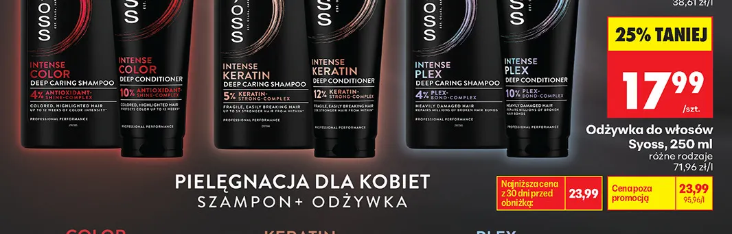 Odżywka do włosów Syoss promocja w Biedronka