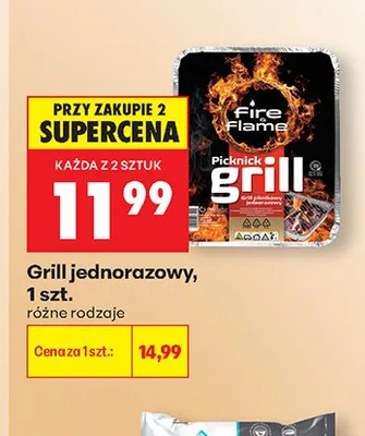Grill jednorazowy Fire Flame promocja w Biedronka