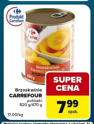 Brzoskwinie połówki Carrefour promocja w Globi