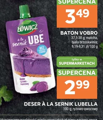Deser à la sernik Ube Łowicz promocja w Stokrotka