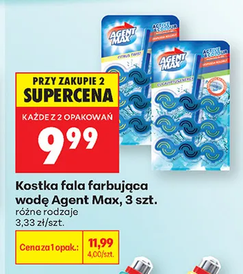 Kostka fala farbująca wodę Agent Max promocja w Biedronka