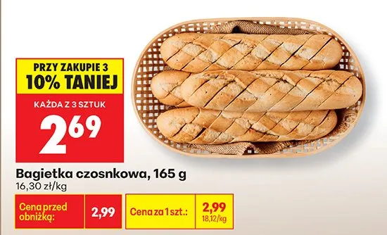 Bagietka czosnkowa promocja w Biedronka
