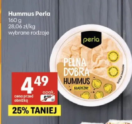 Hummus klasyczny Perla promocja w Delikatesy Centrum