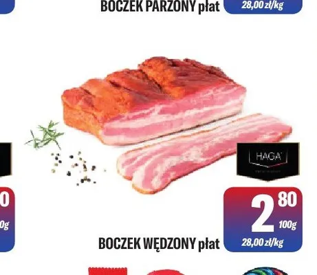 Boczek wędzony płat Haga promocja w Tomi Markt