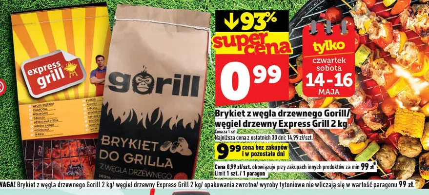 Węgiel i brykiet do grilla promocja w TOPAZ