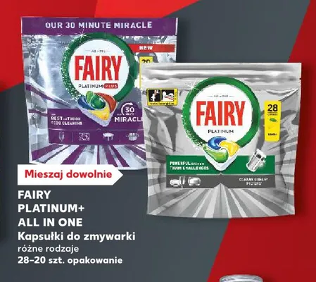 Kapsułki do zmywarki Fairy Platinum+ All in One promocja w Kaufland