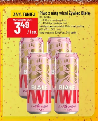 Piwo z nutą wiśni Żywiec Białe promocja w POLOmarket