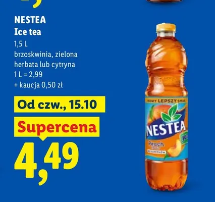 Ice tea Nestea brzoskwinia promocja w Lidl