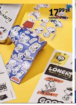 Naklejki w rolce Peanuts promocja w Empik