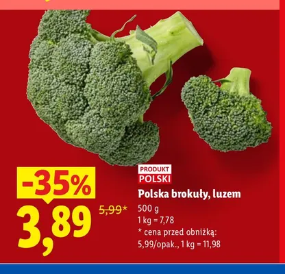 Brokuły polskie promocja w Lidl