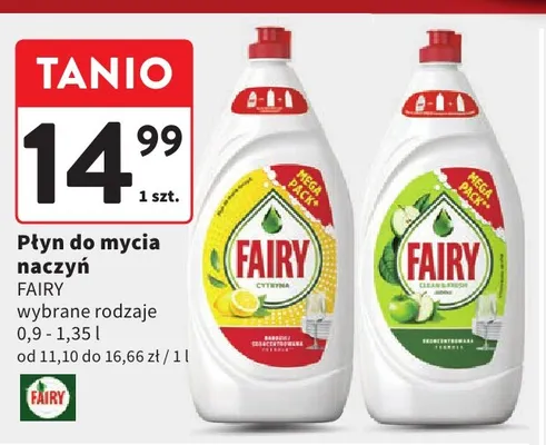 Płyn do mycia naczyń Fairy Cytryna promocja w Intermarche