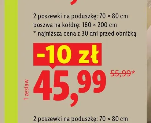 Pościel z mikrowłókna satynowego 160x200 cm Livarno promocja w Lidl
