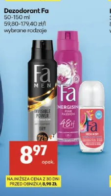Dezodorant Fa promocja w Delikatesy Centrum