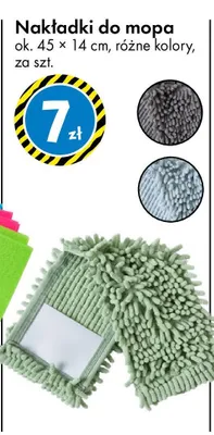 Nakładki do mopa ok. 45 × 14 cm, różne kolory promocja w Tedi