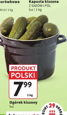 Ogórki kiszone promocja w Intermarche