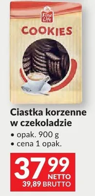 Ciastka korzenne w czekoladzie Fine Life promocja w Makro