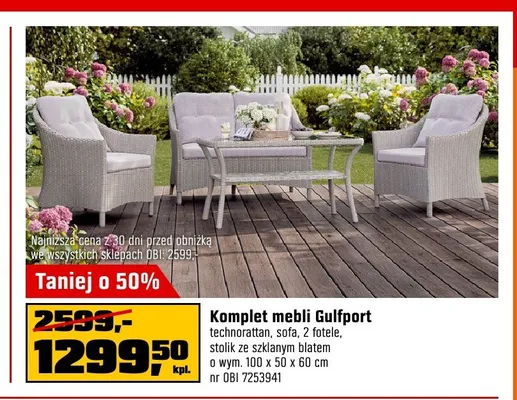 Komplet mebli Gulfport promocja w OBI