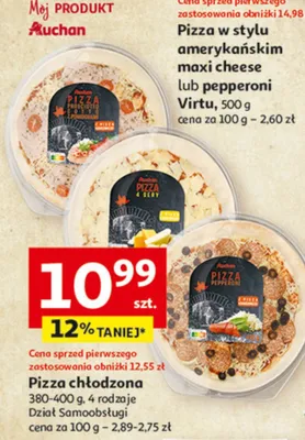 Pizza chłodzona, 4 rodzaje promocja w Auchan