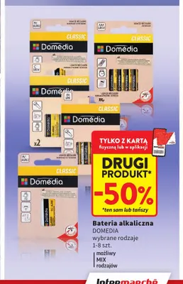 Baterie alkaliczne Domédia promocja w Intermarche