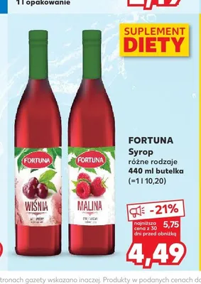Syrop Fortuna malina promocja w Kaufland