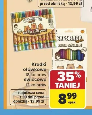 Kredki ołówkowe Capybara Wikam 18 kolorów promocja w Carrefour